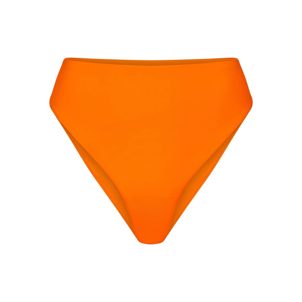 NWT Skims Signature Swim mid waist bottoms sz S limited edition orange